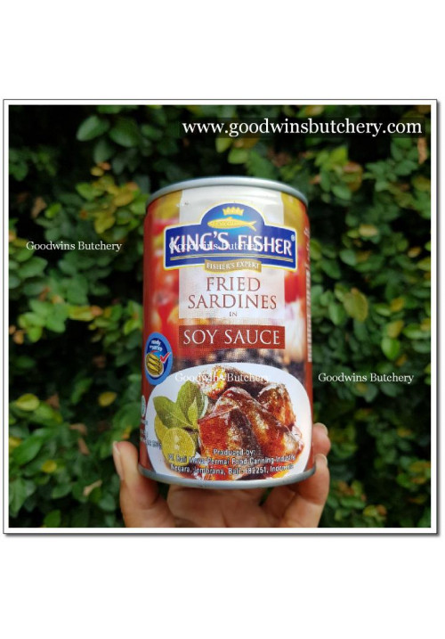 Sardines in soy sauce SARDEN SAOS KECAP Halal MUI 425g KING'S FISHER BALI